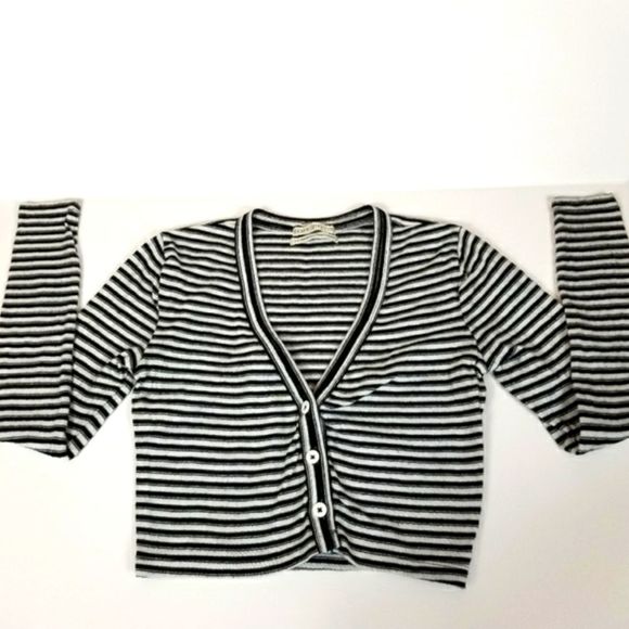 Urban Outfitters Tops - Urban Outfitters Striped Cardi black/white